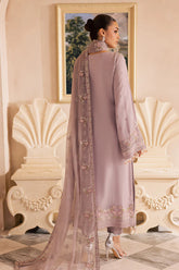 Back side chiffon fabric view of ELNAZ Miraal Luxury Chiffon dress